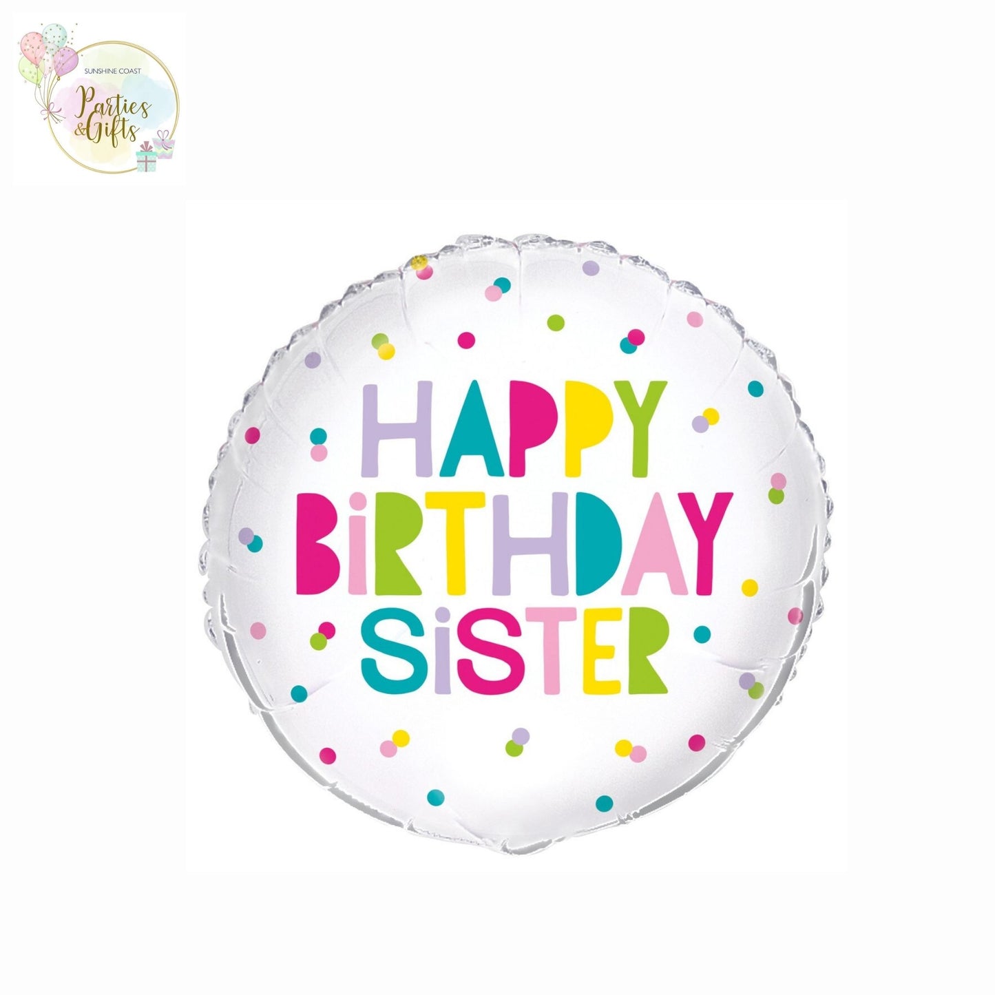 HAPPY BIRTHDAY SISTER FOIL BALLOON - 45CM