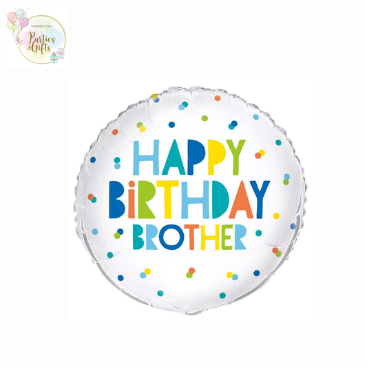 HAPPY BIRTHDAY BROTHER FOIL BALLOON - 45CM