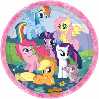 MY LITTLE PONY ROUND PAPER PLATES 22.9CM - PACK OF 8