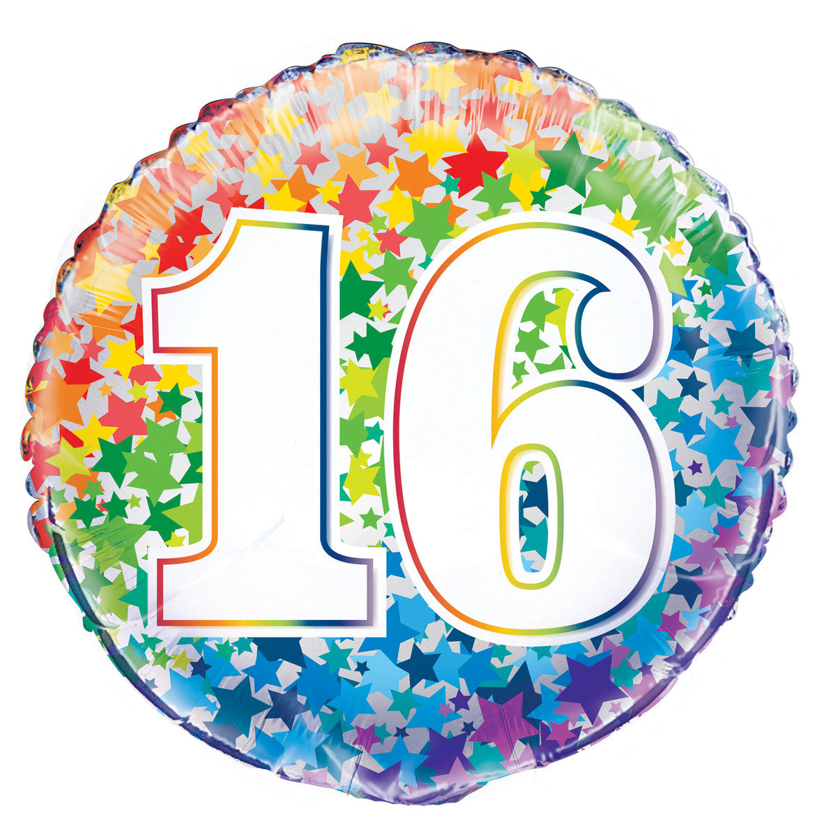RAINBOW 16TH BIRTHDAY FOIL BALLOON - 45.7CM