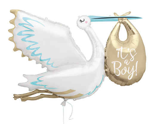 STORK ITS A BOY JUMBO FOIL BALLOON - 157CM