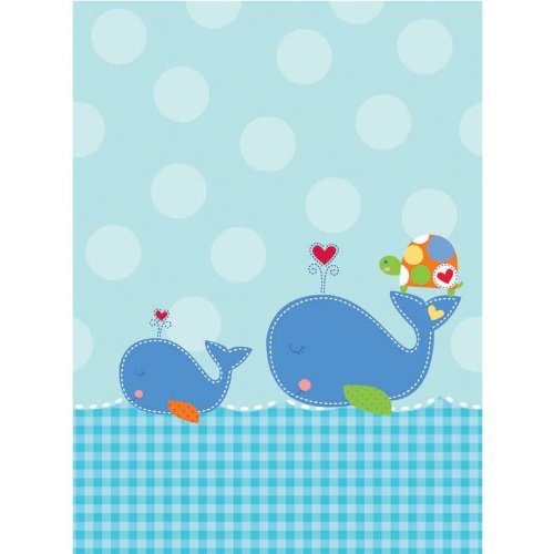 BABY SHOWER AHOY BABY PAPER TABLECOVER 137CM x 259CM