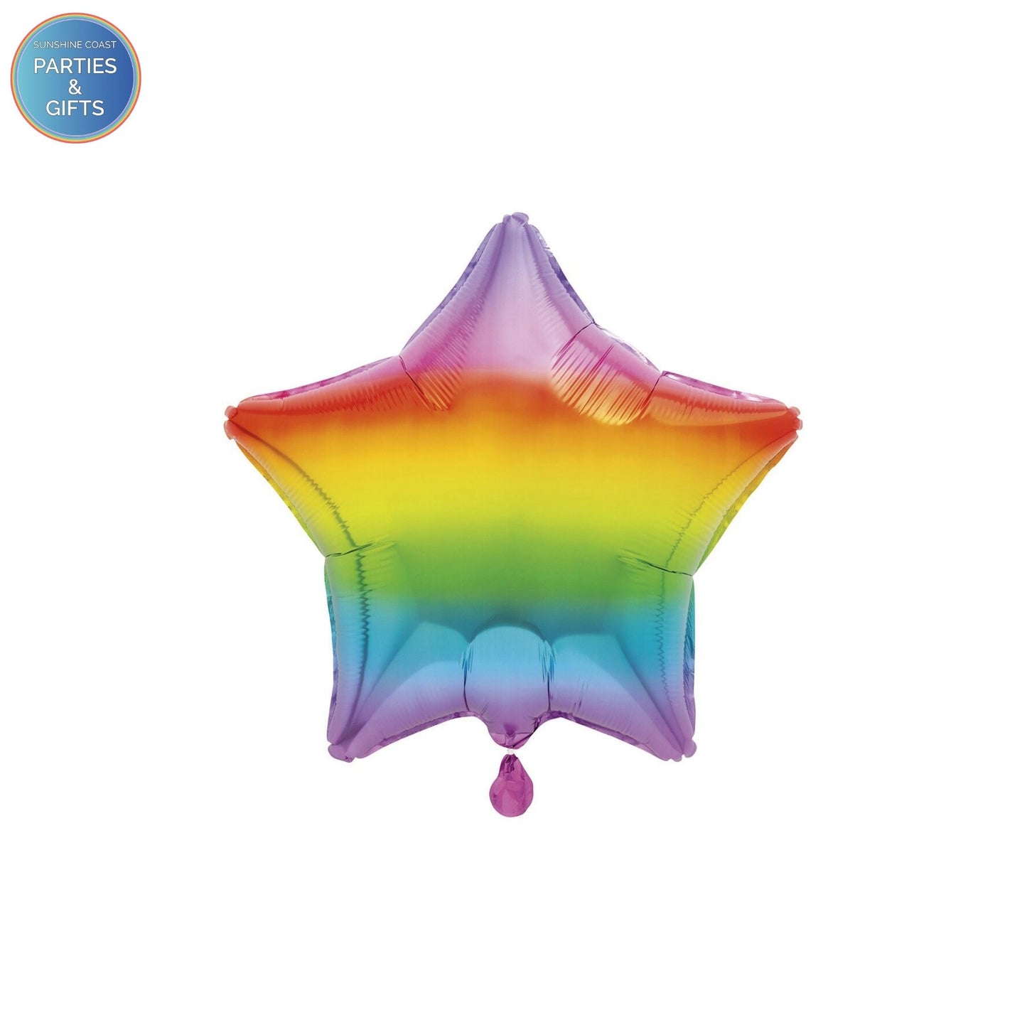 GRADIENT RAINBOW STAR FOIL BALLOON - 50.8CM