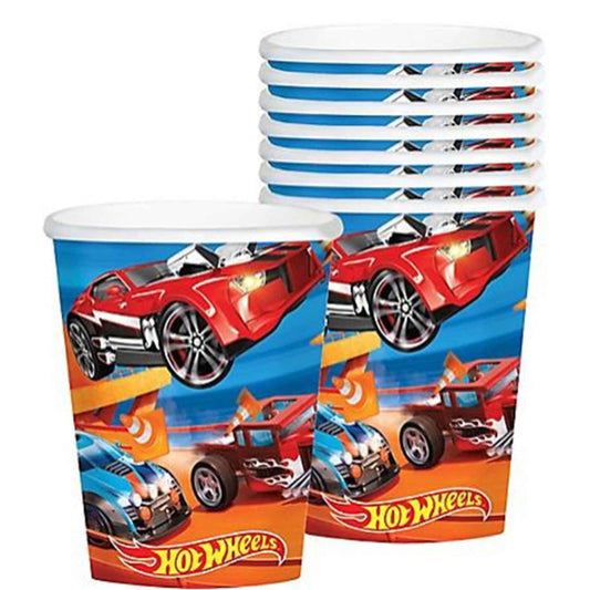 HOT WHEELS 266ML PAPER CUPS - PACK OF 8
