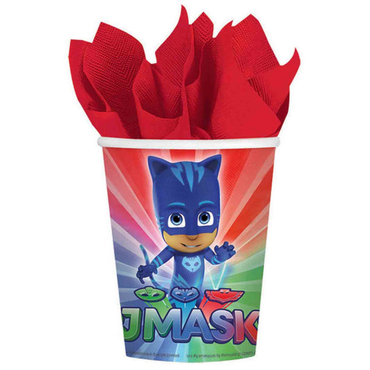 PJ MASKS 266ML PAPER CUPS - PACK OF 8