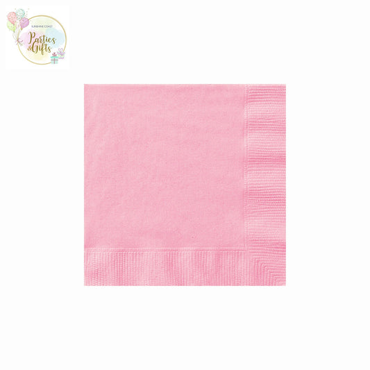LOVELY PINK LUNCH NAPKINS - PACK OF 20