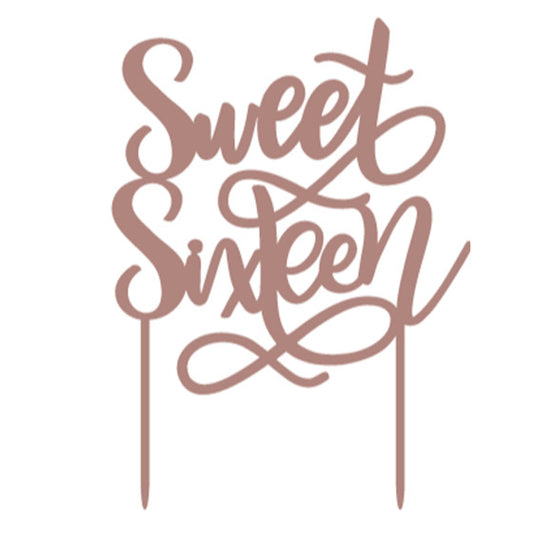 CAKE TOPPER - ELEGANT SIXTEEN BLUSH