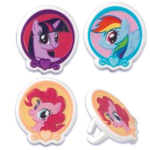 MY LITTLE PONY CUPCAKE RINGS - PACK OF 12