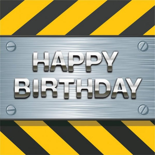 CONSTRUCTION BIRTHDAY ZONE LUNCH NAPKINS - PACK OF 16