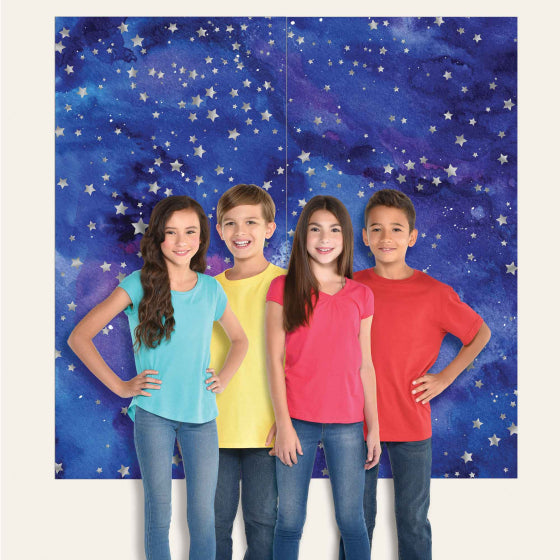 SPACE BLAST PHOTO BACKDROP SCENE SETTERS WALL DECORATING KIT