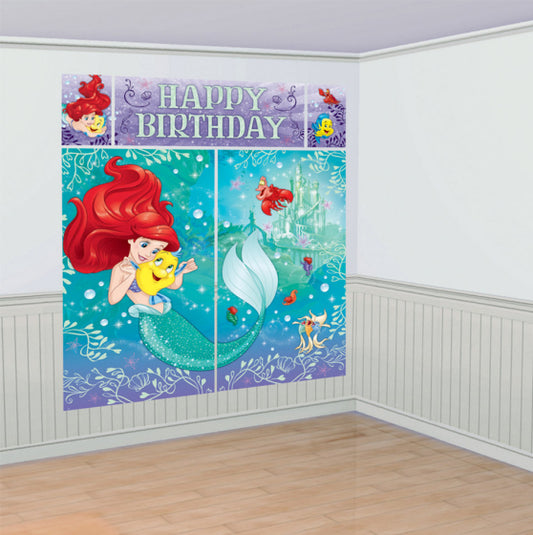DISNEY PRINCESS LITTLE MERMAID SCENE SETTERS WALL DECORATING KIT