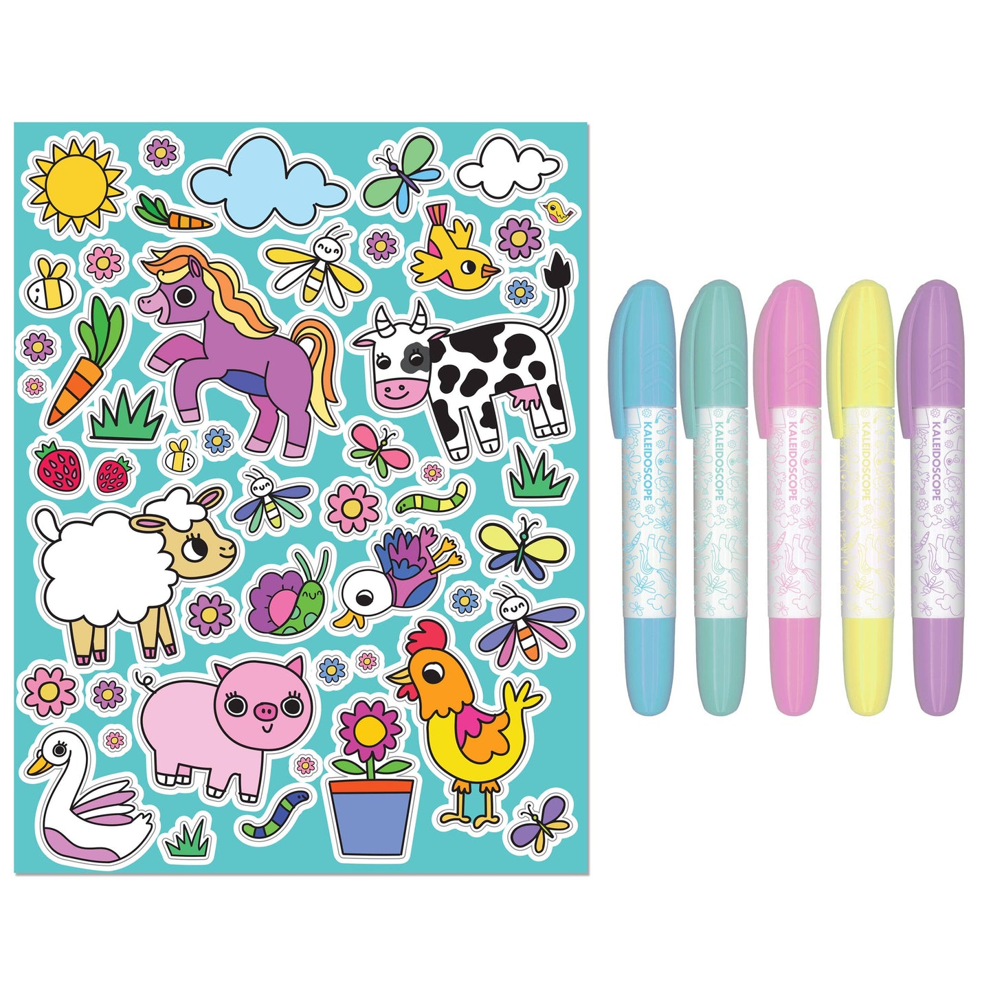 HINKLER JR KALEIDOSCOPE COLOURING KIT ON THE FARM