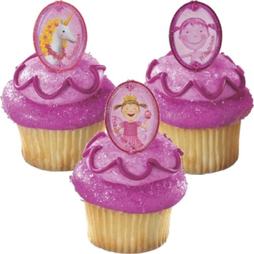 PINKALICIOUS CUPCAKE RINGS - PACK OF 12