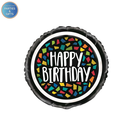 HAPPY BIRTHDAY MOSAIC FOIL BALLOON - 45.7CM