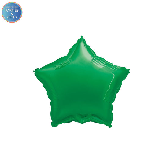 EMERALD GREEN STAR FOIL BALLOON - 45.7CM