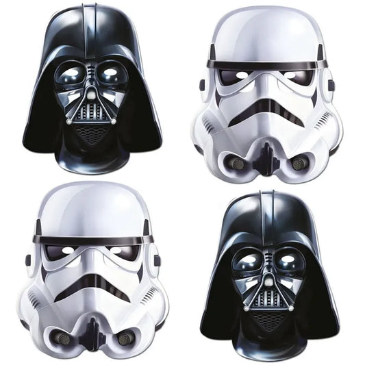 STAR WARS DARTH VADER & STORMTROOPER PAPER MASKS - 8 PACK