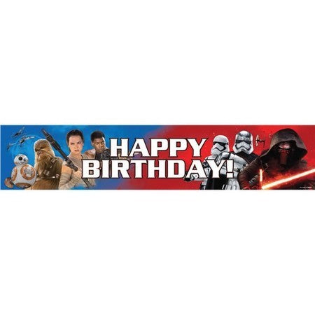 STAR WARS THE FORCE AWAKENS HAPPY BIRTHDAY BANNER