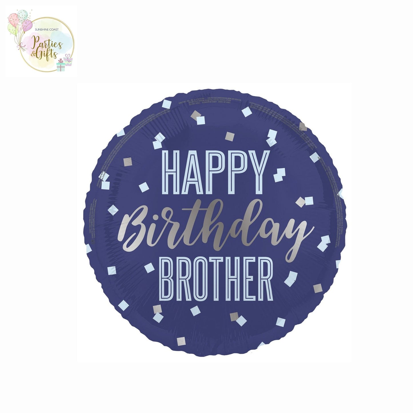 BLUE HAPPY BIRTHDAY BROTHER FOIL BALLOON - 45CM