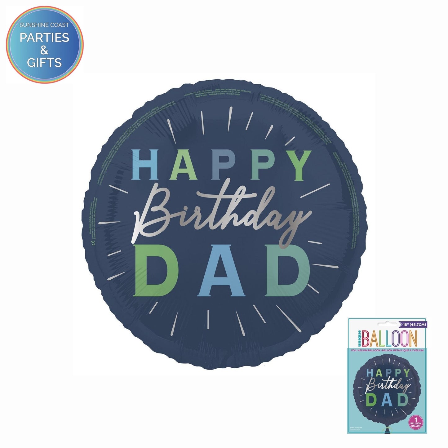 HAPPY BIRTHDAY DAD FOIL BALLOON - 45CM