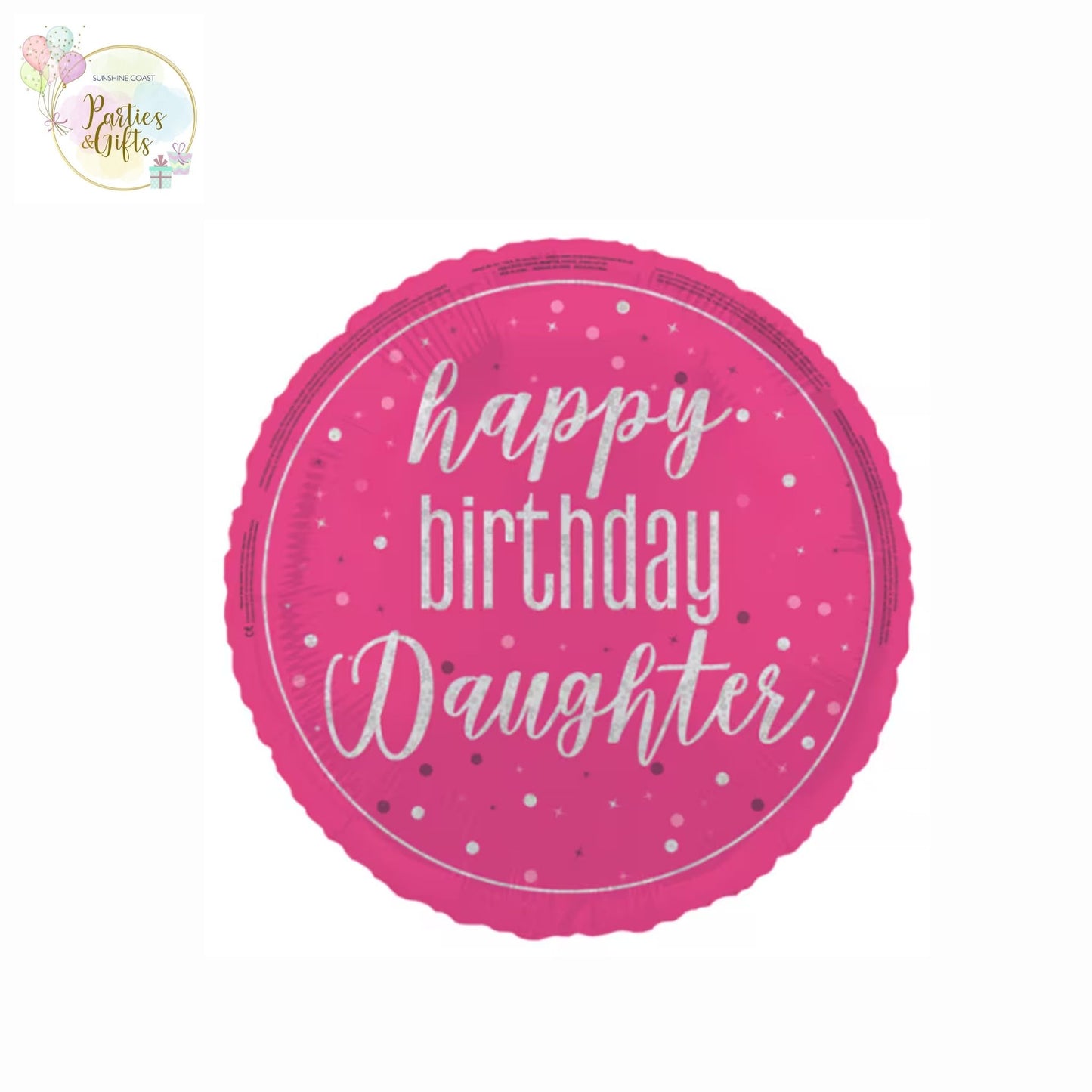 PINK HAPPY BIRTHDAY DAUGHTER FOIL BALLOON - 45CM