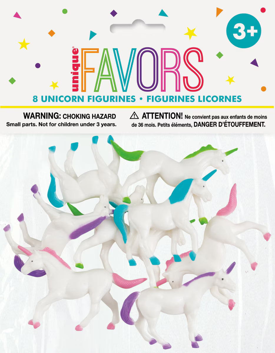 PARTY FAVOURS - UNICORNS - PACK OF 8