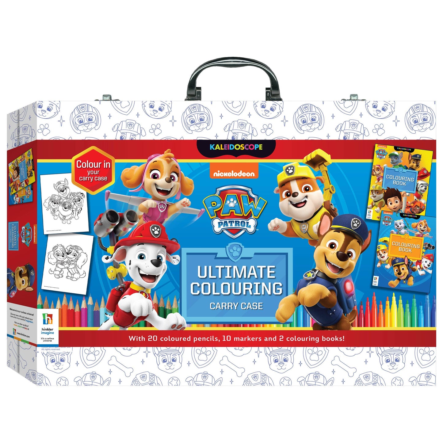 HINKLER KALEIDOSCOPE PAW PATROL ULTIMATE COLOURING CARRY CASE LARGE