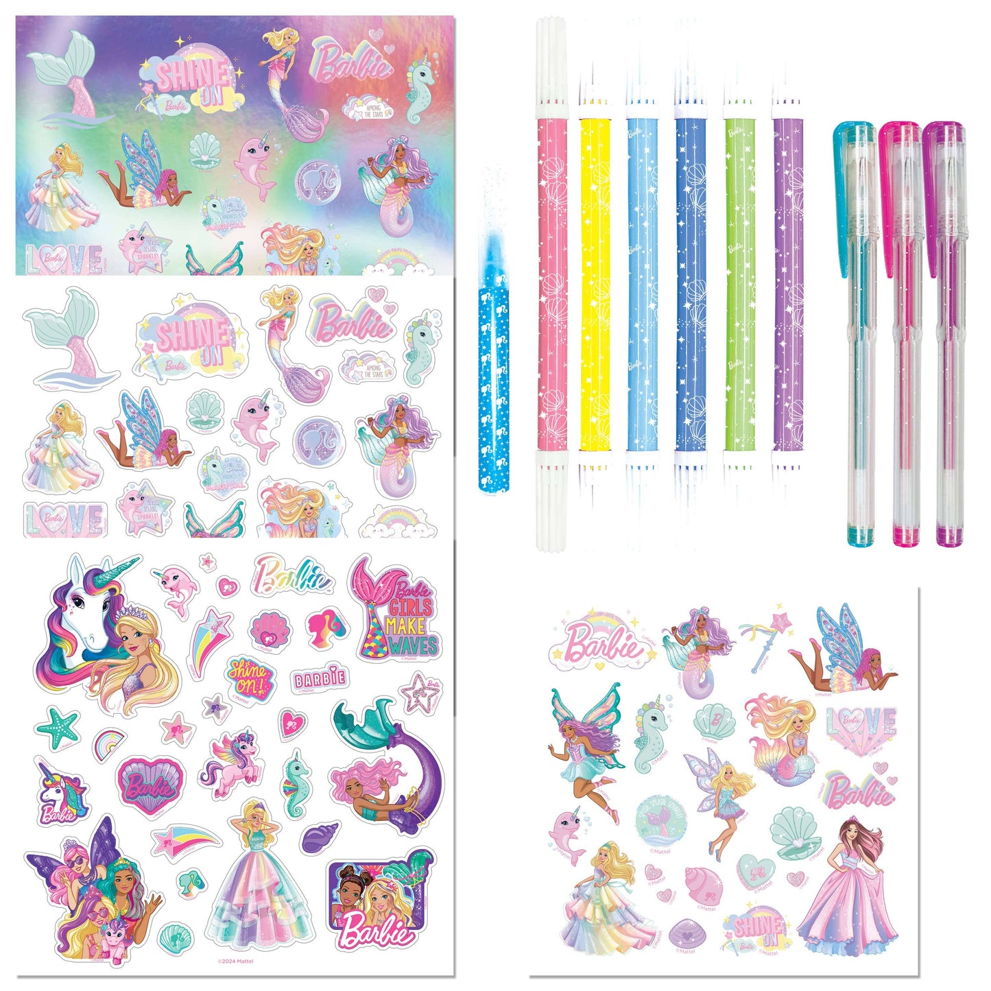 HINKLER KALEIDOSCOPE BARBIE COLOURING & ACTIVITY KIT