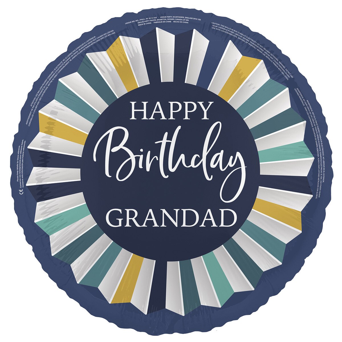 HAPPY BIRTHDAY GRANDAD FOIL BALLOON - 45.7CM