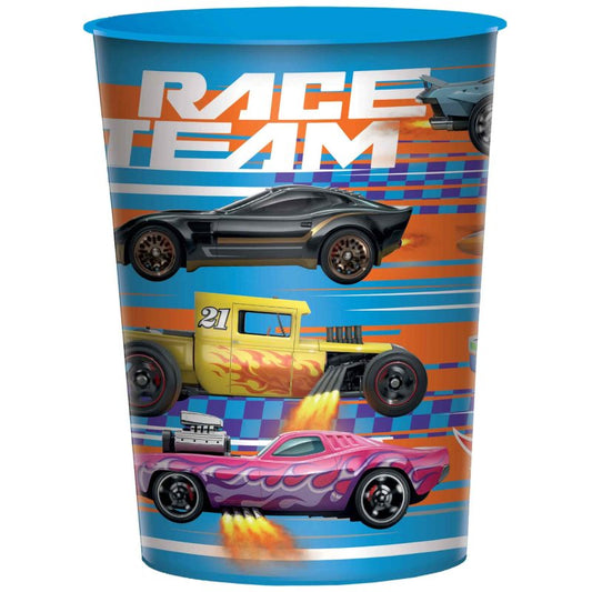 HOT WHEELS PLASTIC FAVOUR CUP - BLUE