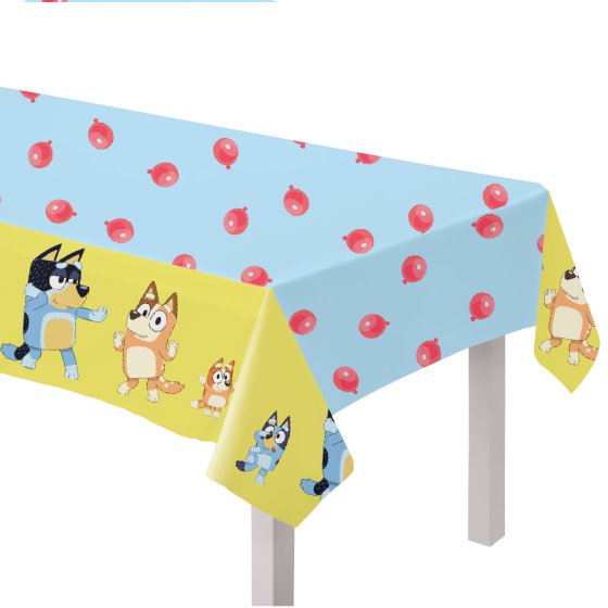 BLUEY PLASTIC TABLECOVER 137CM x 274CM