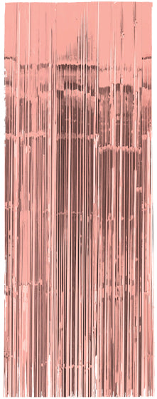ROSE GOLD METALLIC FOIL DOOR CURTAIN - 91.4CM x 2.43M