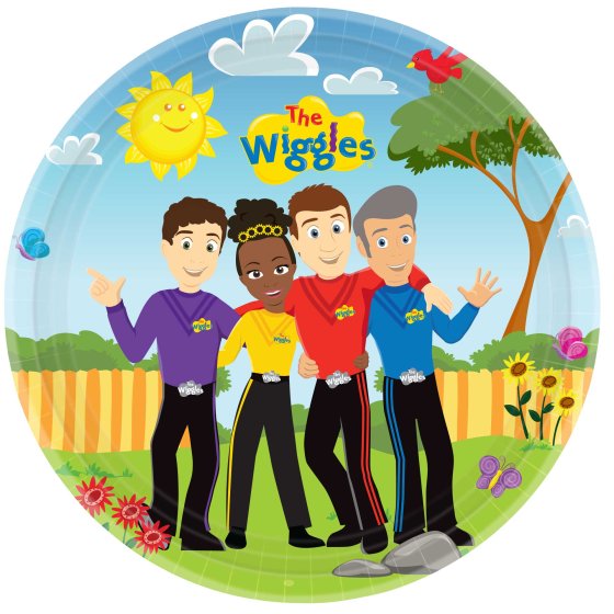 THE WIGGLES ROUND PAPER PLATES 23CM - PACK OF 8