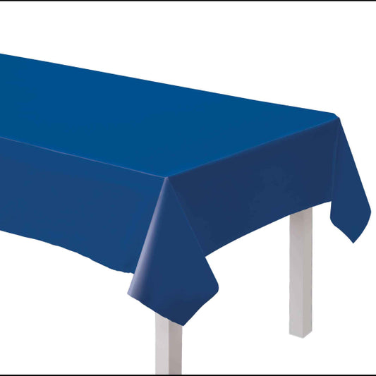 BRIGHT ROYAL BLUE PAPER TABLECOVER - 137CM X 274CM
