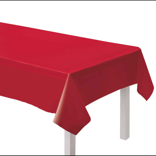 APPLE RED PAPER TABLECOVER - 137CM X 274CM