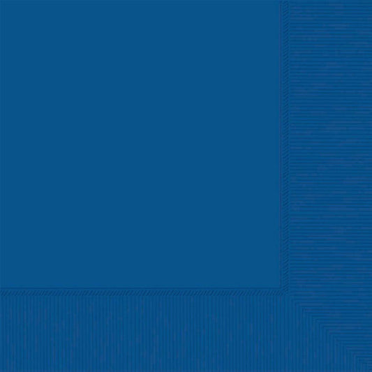 BRIGHT ROYAL BLUE BEVERAGE NAPKINS - PACK OF 40