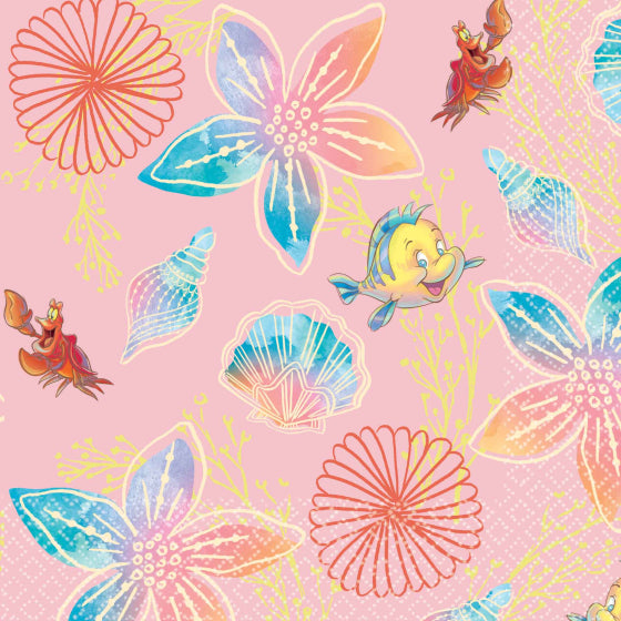 DISNEY PRINCESS THE LITTLE MERMAID LUNCH NAPKINS - PACK OF 16