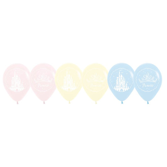 DISNEY PRINCESS LATEX BALLONS 30.4CM - PACK OF 6