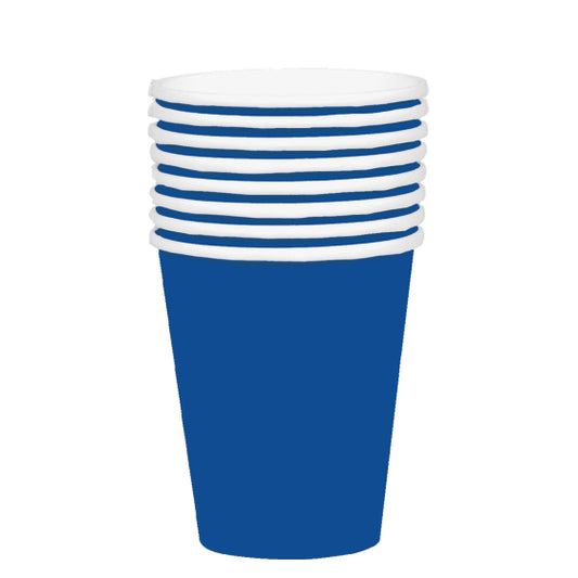 BRIGHT ROYAL BLUE PAPER 354ML CUPS - PACK OF 20