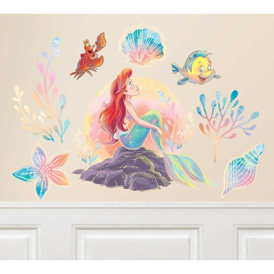 DISNEY PRINCESS THE LITTLE MERMAID SCENE SETTERS WALL DECORATING KIT - 8 PIECES