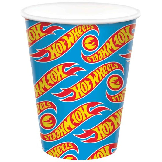 HOT WHEELS 225ML PAPER CUPS - PACK OF 8