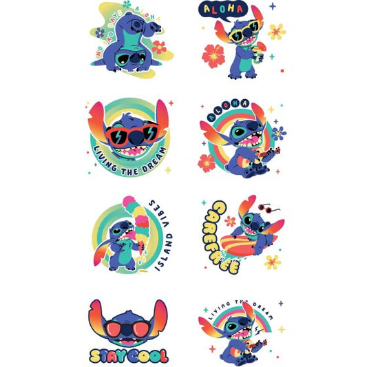 STITCH TEMPORARY TATTOOS - PACK OF 8