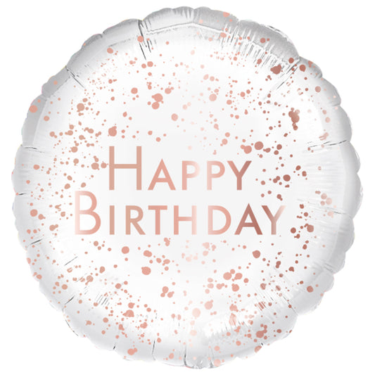 ROSE GOLD HAPPY BIRTHDAY FOIL BALLOON - 43CM