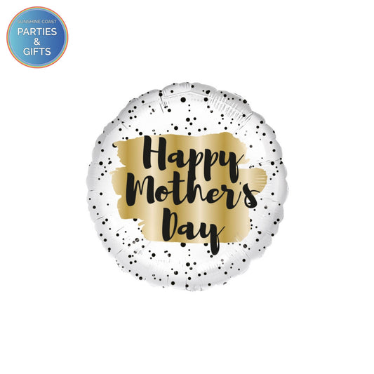 HAPPY MOTHER'S DAY GOLD SPOT FOIL BALLOON - 43CM