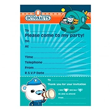 OCTONAUTS INVITATION SET - PACK OF 20