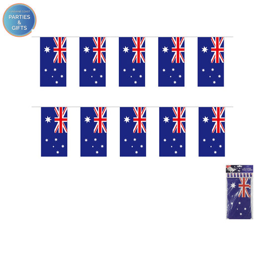 AUSTRALIA DAY FLAG PAPER BUNTING DECORATION - 3 METRE