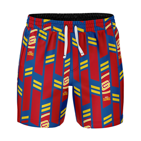 AFL RIVIERA VOLLEY SWIM SHORTS - GOLD COAST SUNS