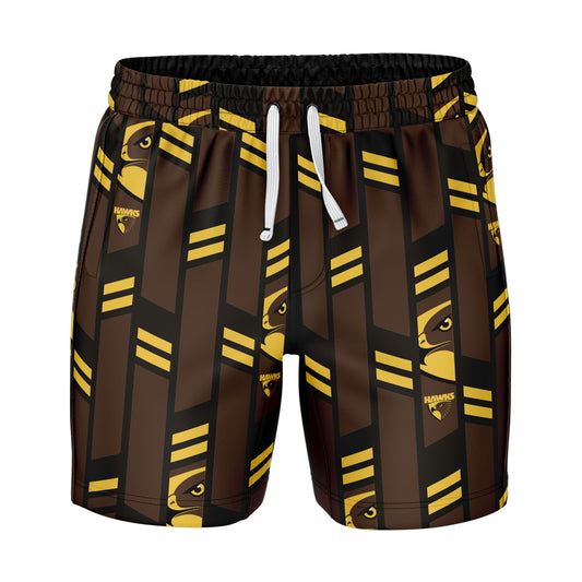 AFL RIVIERA VOLLEY SWIM SHORTS - HAWTHORN HAWKS