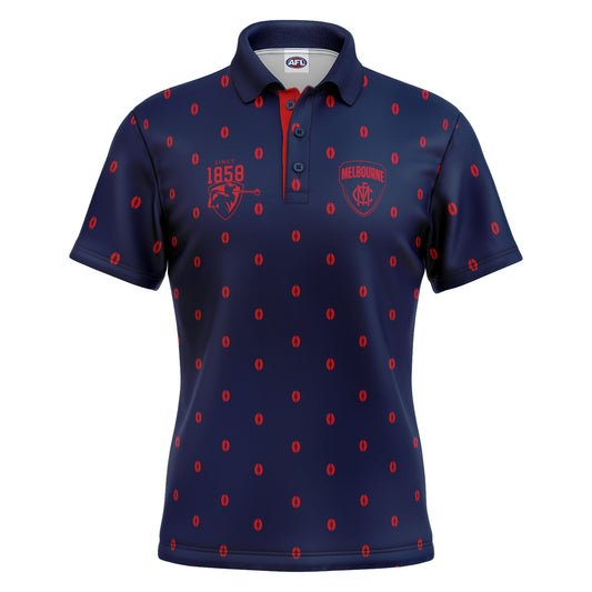 AFL MULLIGAN GOLF POLO SHIRT - MELBOURNE DEMONS