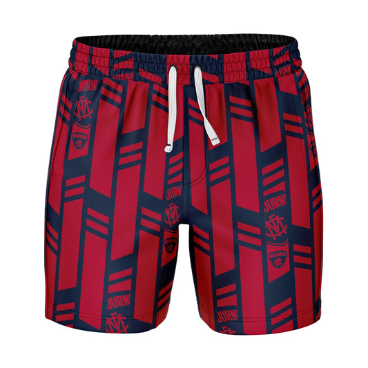 AFL RIVIERA VOLLEY SWIM SHORTS - MELBOURNE DEMONS