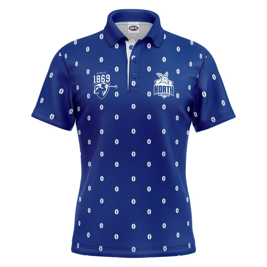 AFL MULLIGAN GOLF POLO SHIRT - NORTH MELBOURNE KANGAROOS